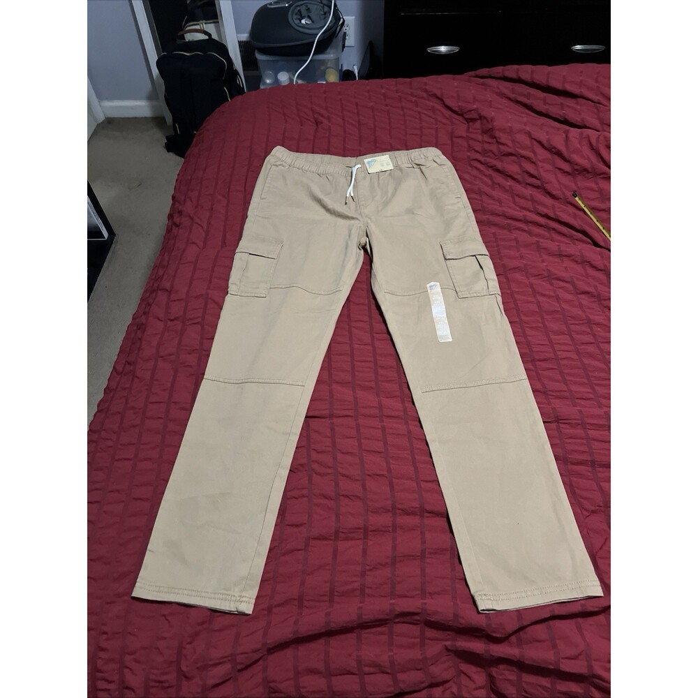 NWT!! THEREABOUTS Flex Tapered Cargo Pants Boy XXL 22H Husky Pull-On Drawstring